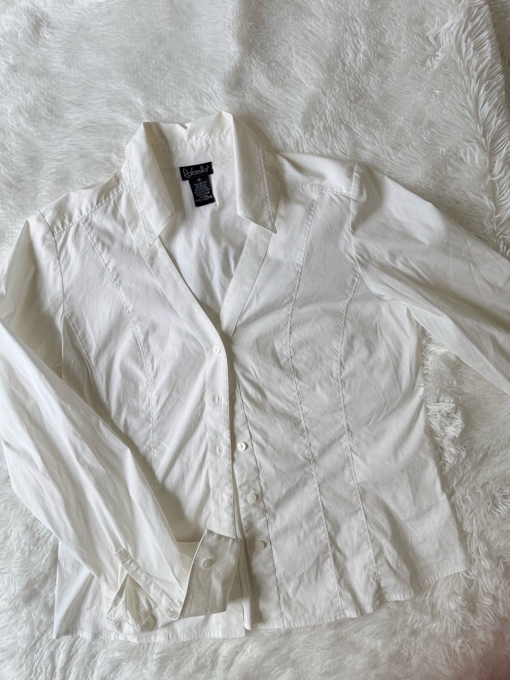 Rafaella White Button-Up Shirt